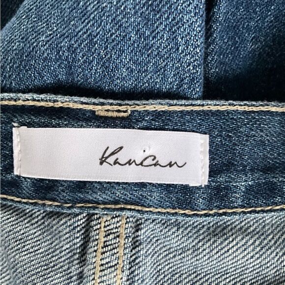 KanCan Pam Mid Rise Ripped Boyfriend Jeans Destroyed MediumWash - Picture 7 of 9